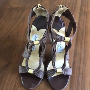 Jimmy Choo brown heels. Worn 3 times.
